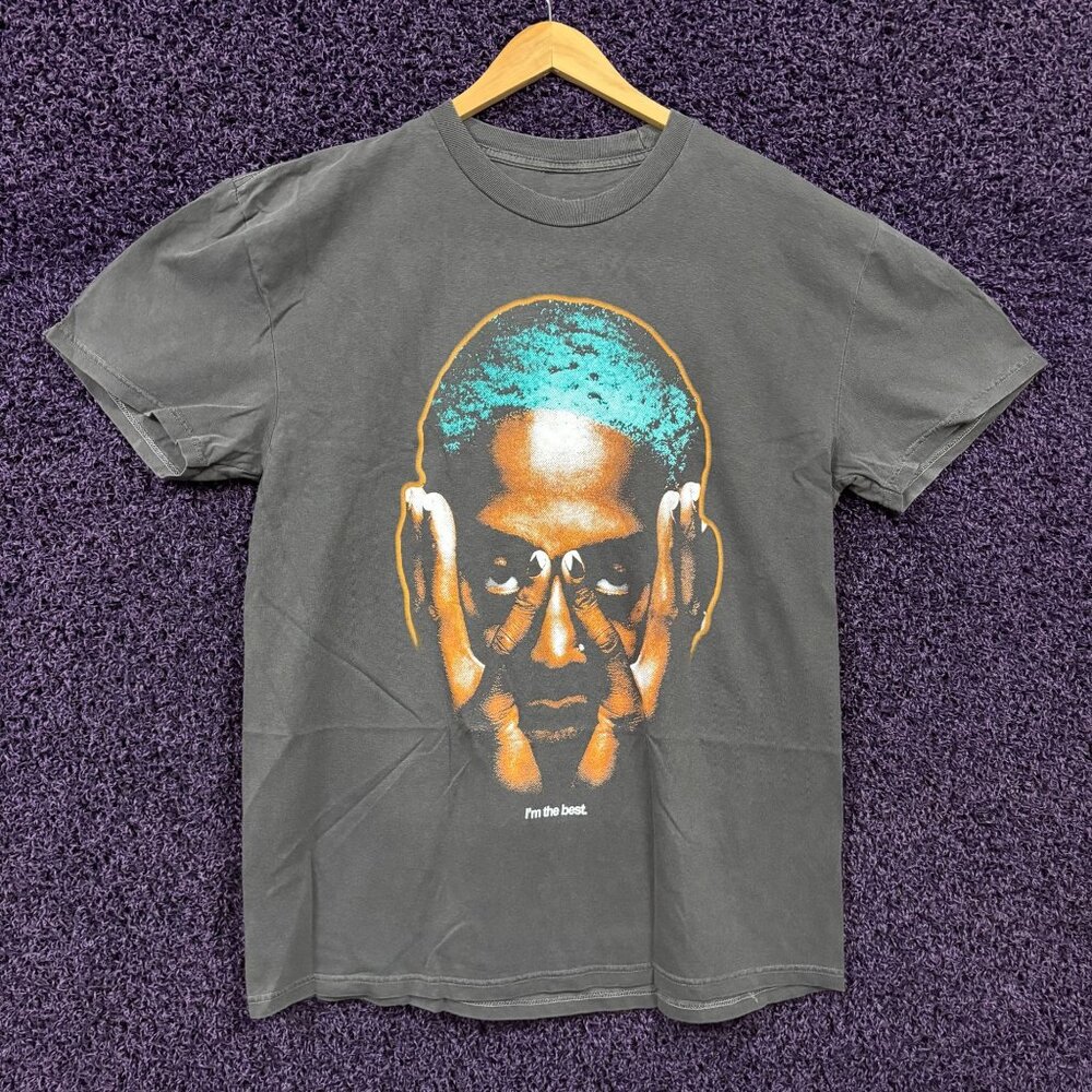Denis Rodman Im The Best Facepalm Aqua Hair Poster T-Shirt L